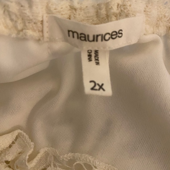 Maurice’s Off the Shoulder Lace Top in Cream - Picture 3 of 6